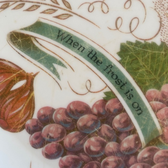 Waverly Products I Scalloped Autumn Harvest Serving Tray I James Whitcomb Riley - Picture 6 of 16